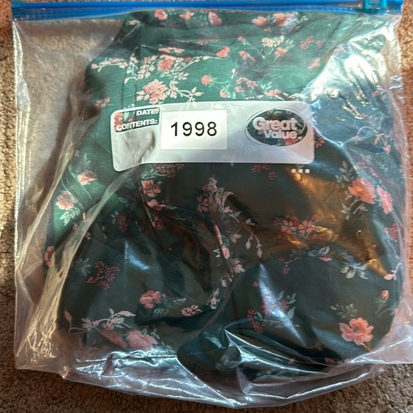 Reformation Juni Green Floral Long Sleeve Mini Lined Dress Size 6 Puff Sleeve - Picture 11 of 12